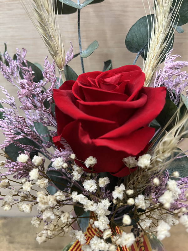 JARRON CERÁMICA COLORES ROSA PRESERVADA SANT JORDI