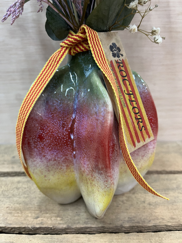 JARRON CERÁMICA COLORES ROSA PRESERVADA SANT JORDI
