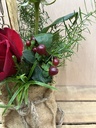 BOLSA SACO CON 2 ROSAS MÁS ROSA MADERA SANT JORDI
