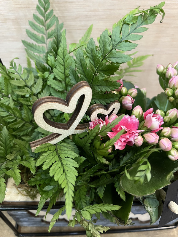 CENTRO METÁLICO MARIPOSAS CON PLANTAS DIA DE LA MADRE