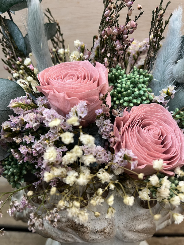 FIGURA PIEDRA CON FLOR HIDROFILADA DIA DE LA MADRE