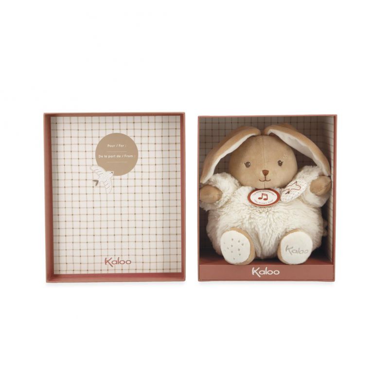 CONEJO MUSICAL CREMA 17CM KALOO K214021