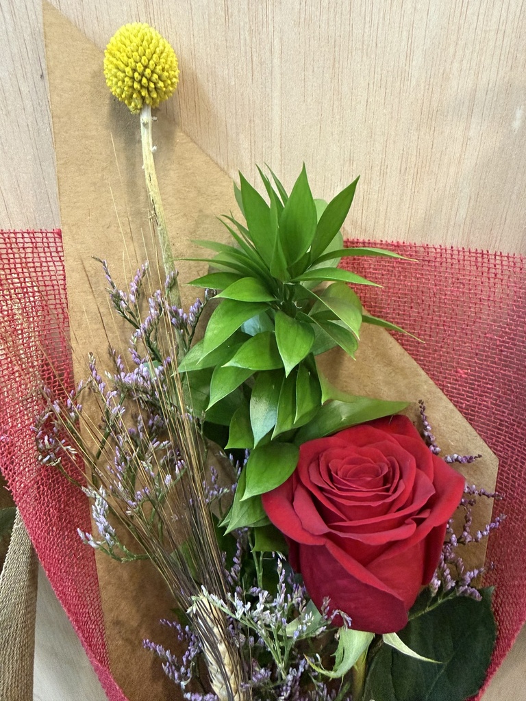 ROSA INDIVIDUAL CONO DECORADO  SANT JORDI