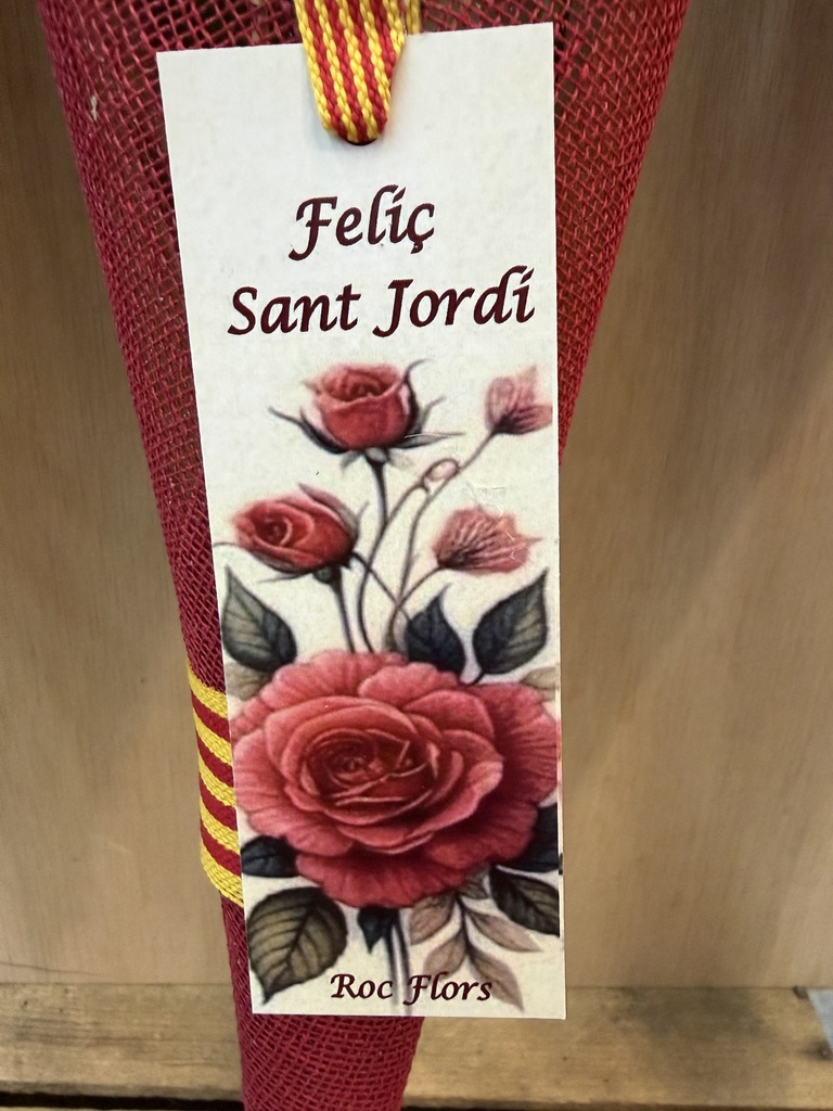 ROSA INDIVIDUAL CONO DECORADO  SANT JORDI