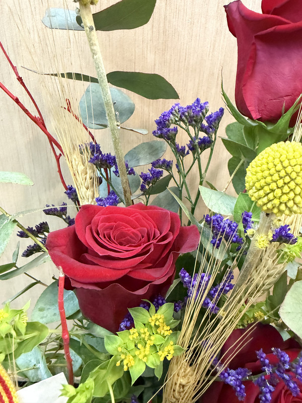BOLSA SACO CON 3 ROSAS NATURALES SANT JORDI