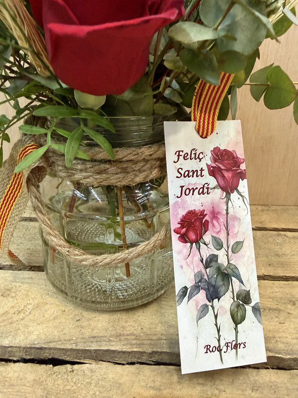 JARRON CRISTAL 3 ROSAS SANT JORDI