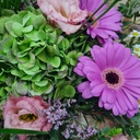 JARRON CRISTAL CON FLORES NATURALES