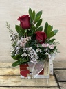 CAJA MADERA OSITO CON ROSAS ENAMORADOS