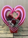 CAJA CORAZÓN CON ROSAS Y BOMBONES CAJA ROJA NESTLE ENAMORADOS