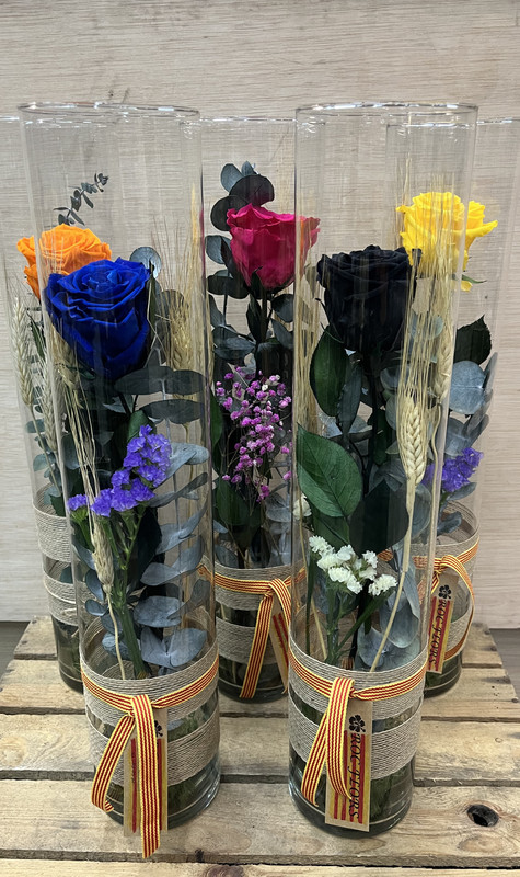 CILINDRO ROSA PRESERVADA COLORES SURT. 1 UND SANT JORDI