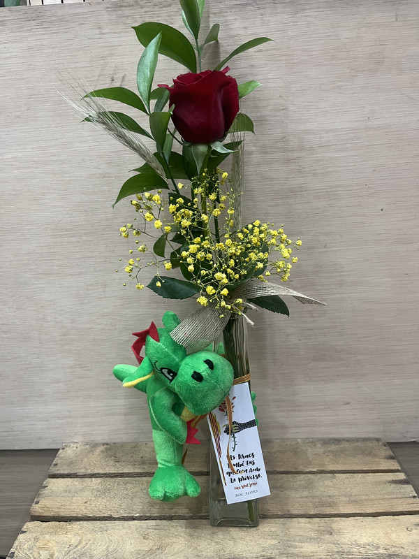 VIOLETERO CON DRAGON PELUCHE PBP SANT JORDI