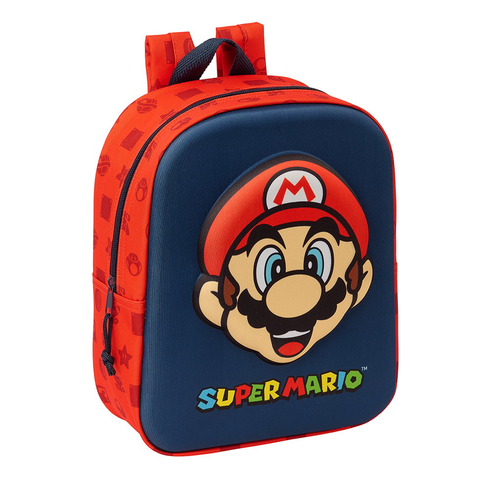 MOCHILA GUARDERIA 3D SUPER MARIO 3D SAFTA 622477011