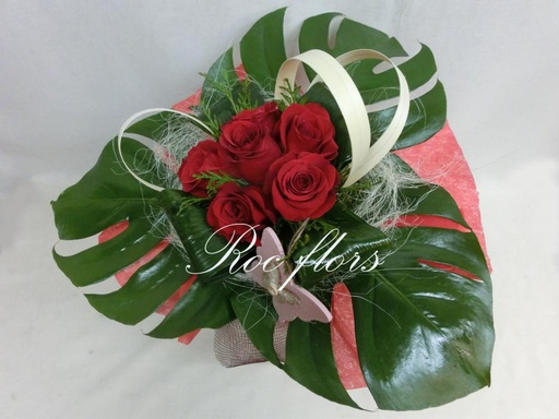 [SJR4] SANT JORDI RAMO DE 6 ROSAS COLOR A ELEGIR SJR4