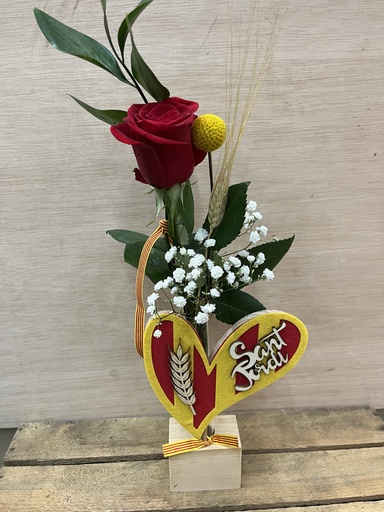 [SJ138] VIOLETERO CORAZÓN  ROSA NATURAL SANT JORDI